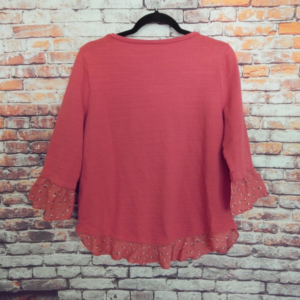 LOFT Outlet / Ruffle trim top - Picture 3 of 4